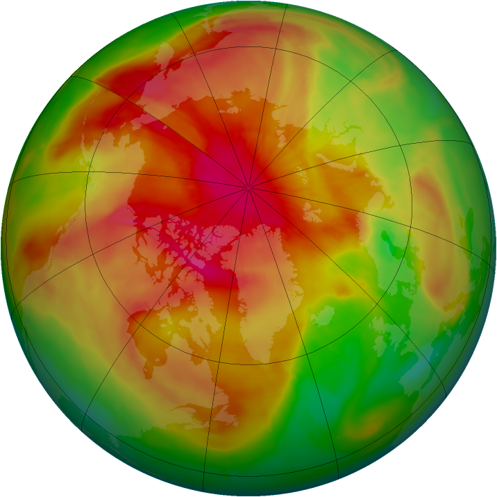 Arctic ozone map for 06 April 2015